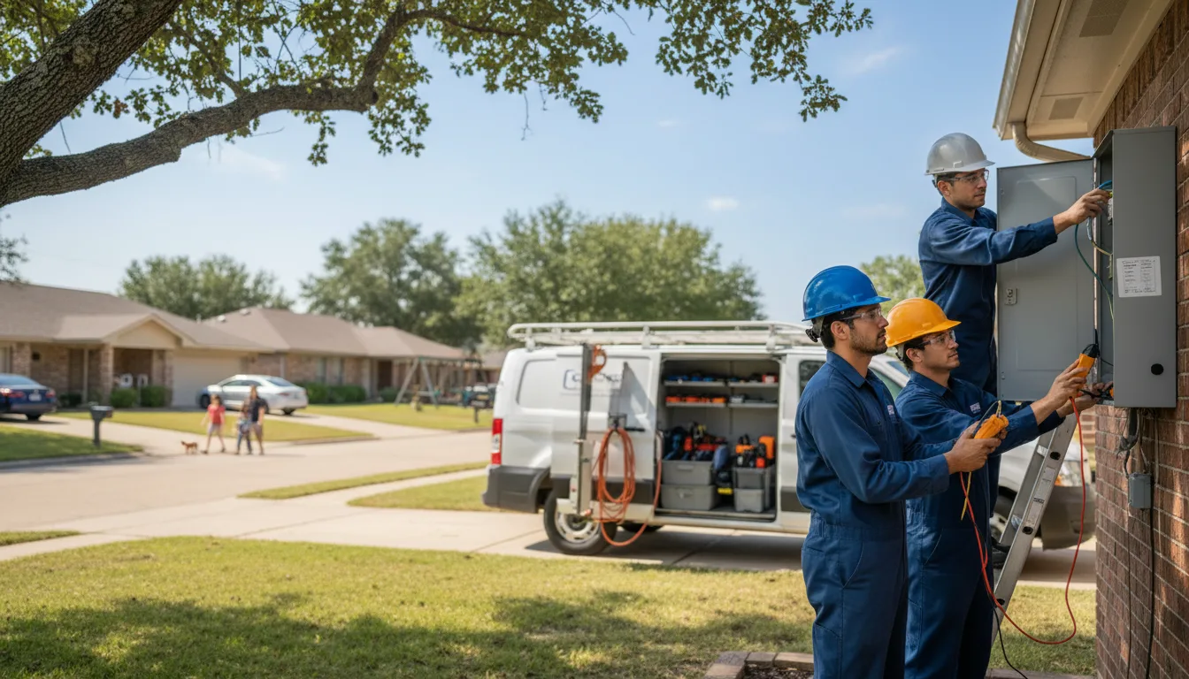 Certified electrician providing emergency electrical services in May, OK